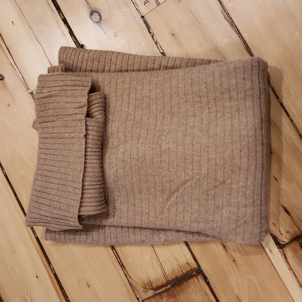 Garnet Hill ribbed cashmere poncho sweater